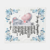 Couverture Polaire À ma fille - Amour, maman (Devant (Horizontal))