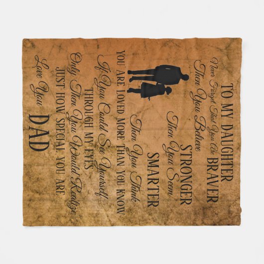 Couverture Polaire À ma fille de DAD (Devant (Horizontal))