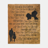 Couverture Polaire A Ma Fille De Maman & Papa (Devant)