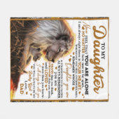 Couverture Polaire À Ma Fille, Don D'Anniversaire Fille Fille Fille F (Devant (Horizontal))