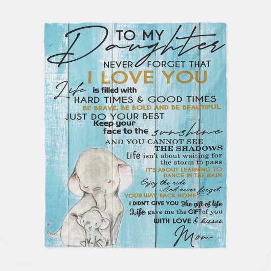 COUVERTURE POLAIRE À MA FILLE | JOLI CADEAU POUR LA FILLE (Devant)