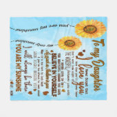 Couverture Polaire À ma fille | Lettre spéciale à ma fille (Devant (Horizontal))