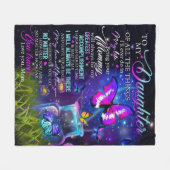 Couverture Polaire À ma fille Vous aimez de votre maman (Devant (Horizontal))