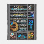 Couverture Polaire À Ma Mère Blanche Papillon Tournesol, Blanche Cade (Devant)