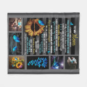 Couverture Polaire À Ma Mère Blanche Papillon Tournesol, Blanche Cade (Devant (Horizontal))