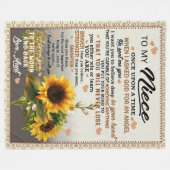 Couverture Polaire À ma nièce Je t'aime à la lune et retour  (Devant (Horizontal))