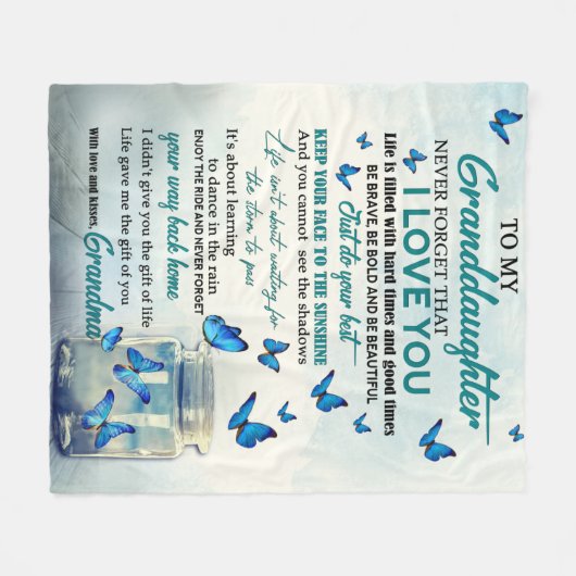 Couverture Polaire À ma petite-fille (Devant (Horizontal))