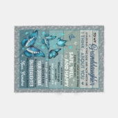 Couverture Polaire À ma petite-fille - Baisers, grand-mère (Devant (Horizontal))