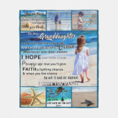 Couverture Polaire À Ma Petite-Fille Plage Et Mer Mon Soleil (Devant)