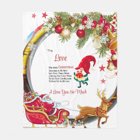 Couverture Polaire À mon amour Encore un Noël ensemble (Devant)