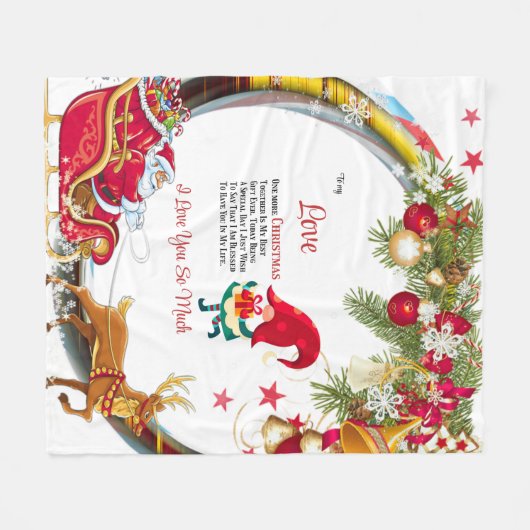 Couverture Polaire À mon amour Encore un Noël ensemble (Devant (Horizontal))