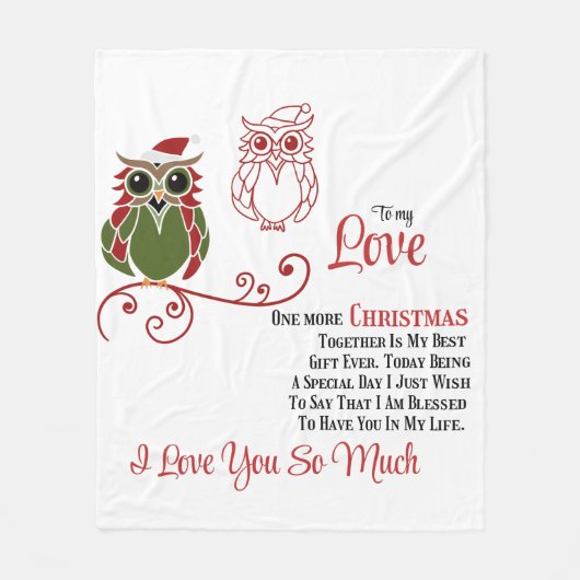 Couverture Polaire À mon amour Un Noël de plus ensemble (Devant)