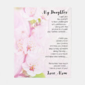 Couverture Polaire À mon cadeau de fille (Devant)