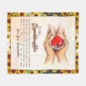 Couverture Polaire À Mon Cadeau De Fleur De Soleil Grandma (Devant (Horizontal))