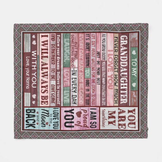 Couverture Polaire À mon cadeau de petite fille (Devant (Horizontal))