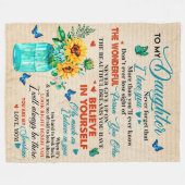 Couverture Polaire À Mon Cadeau Fille, Amant Papillon, Cadeau Tournes (Devant (Horizontal))