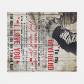 Couverture Polaire À Mon Cadeau Homme, Cadeau Personnalisé À Mon Mari (Devant (Horizontal))