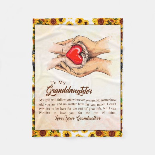Couverture Polaire À Mon Don De Fleur De Soleil Grandma (Devant)