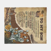 Couverture Polaire À Mon Don Fils, Amateurs De Tigre, Lettre Au Fils (Devant (Horizontal))