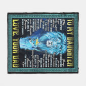 Couverture Polaire À Mon Don Lion Fille, Don De Lion Papa (Devant (Horizontal))