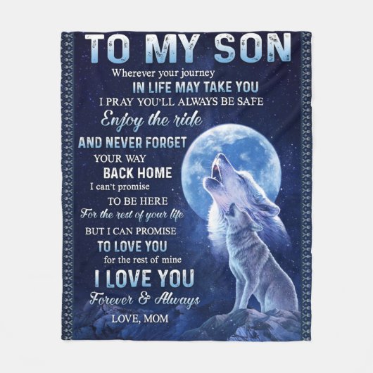 Couverture Polaire À mon fils (Devant)