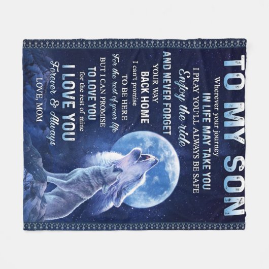 Couverture Polaire À mon fils (Devant (Horizontal))