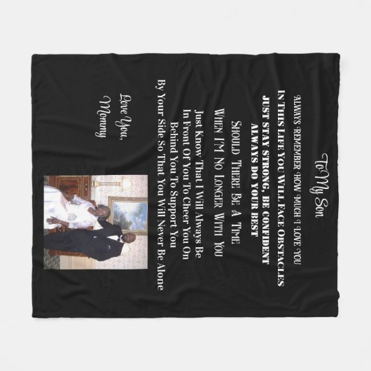 Couverture Polaire À mon fils (Devant (Horizontal))