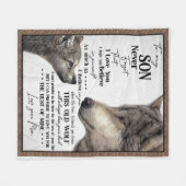 Couverture Polaire À Mon Fils Cadeau, Maman Et Fils, Lettre D'Amour À (Devant (Horizontal))