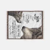 Couverture Polaire À Mon Fils Don, Maman Et Fils, Lettre D'Amour À So (Devant (Horizontal))