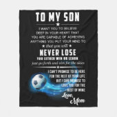 Couverture Polaire À Mon Fils, Je T'Aime Blanche (Devant)