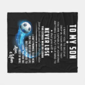 Couverture Polaire À Mon Fils, Je T'Aime Blanche (Devant (Horizontal))