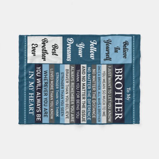 Couverture Polaire À mon frère (Devant (Horizontal))