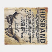 Couverture Polaire À mon mari | Cadeau Anniversaire Au Mari | (Devant (Horizontal))