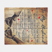 Couverture Polaire À mon mari | Cadeau Parfait Pour Mari (Devant (Horizontal))