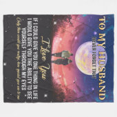 Couverture Polaire À Mon Mari Je T'Aime (Devant (Horizontal))