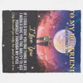 Couverture Polaire À Mon Petit Ami Je T'Aime (Devant (Horizontal))