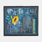 Couverture Polaire À Mon Petit-Fille Cadeau De Fleur De Soleil, Cadea (Devant (Horizontal))