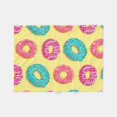 Couverture polaire à motif de donuts mignons et lu (Devant (Horizontal))