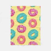 Couverture polaire à motif de donuts mignons et lu (Devant)