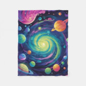 Couverture polaire à motif Spin Planétaire (Devant)