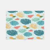 Couverture polaire à motif tropical de fruits et d (Devant (Horizontal))