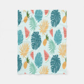 Couverture polaire à motif tropical de fruits et d (Devant)