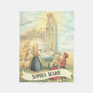 Couverture Polaire A personnalisé notre Madame de Fatima