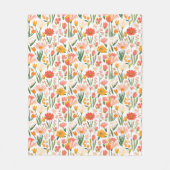 Couverture Polaire  A seamless pattern of spring flowers  (Devant)