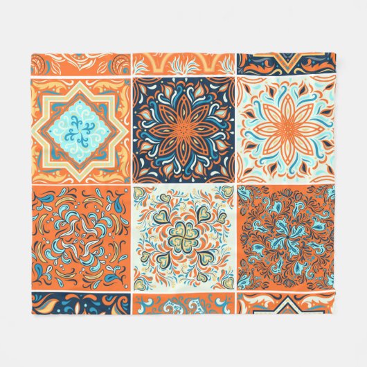 Couverture Polaire A set of ornaments,ceramic tiles. Abstract pattern (Devant (Horizontal))