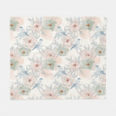 Couverture Polaire A symphony of song and petals pattern (Devant (Horizontal))