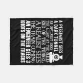 Couverture Polaire A Train Engineer And 3 Idiots Funny Joke (Devant (Horizontal))