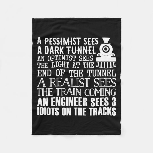 Couverture Polaire A Train Engineer And 3 Idiots Funny Joke (Devant)