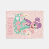 Couverture Polaire Abby Cadabby | Arrêtez et sentez les fleurs (Devant (Horizontal))