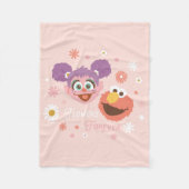 Couverture Polaire Abby Cadabby & Elmo | Fleurs pour toujours (Devant)